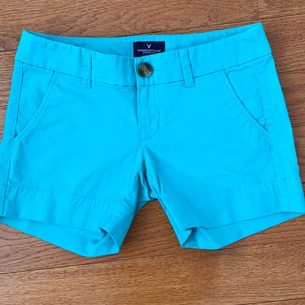 American eagle blue shorts.